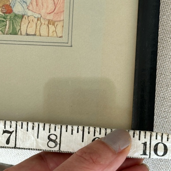 Antique Pencil Drawing w Water Colour - Picture 10 of 13